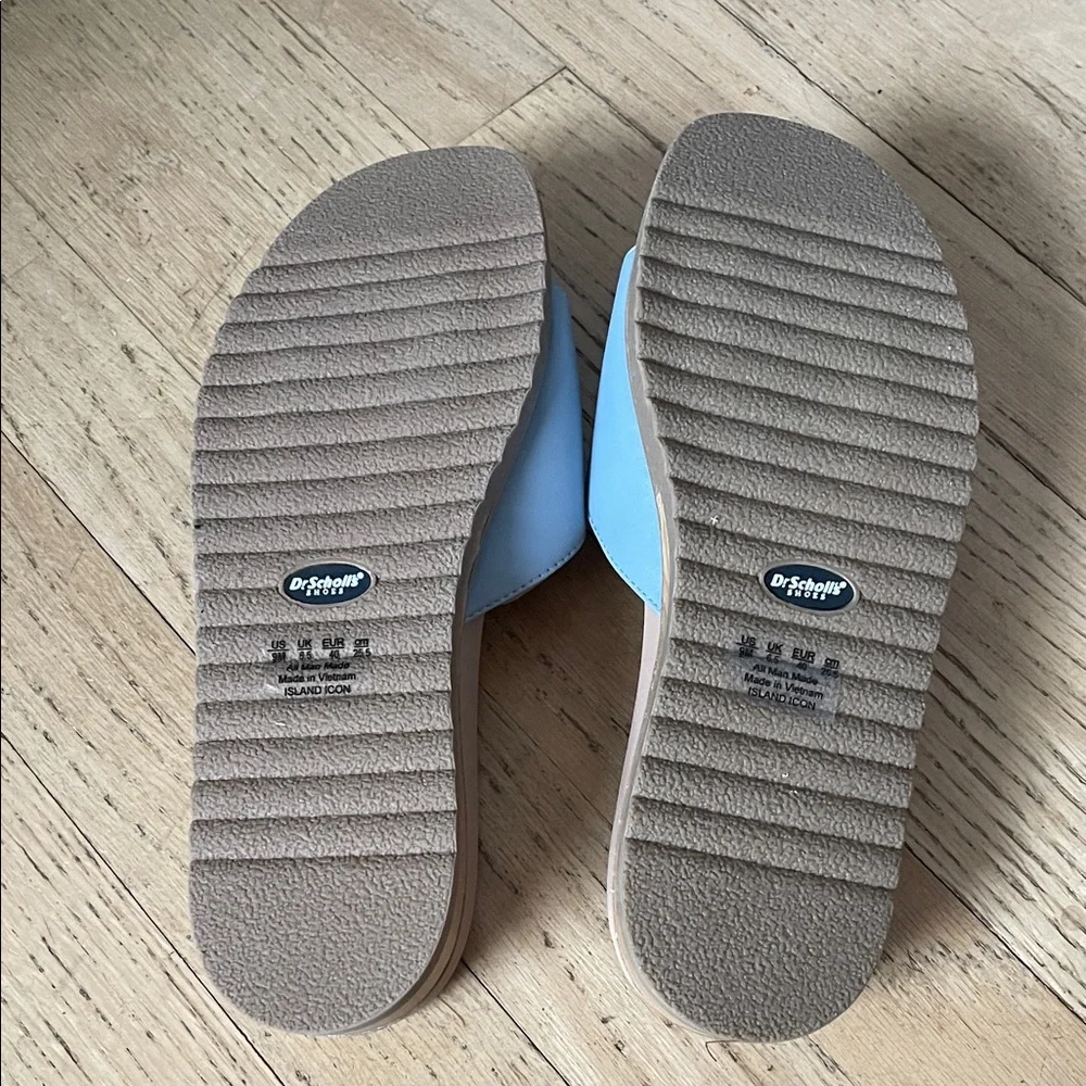 Dr. Scholl's Women's Light Blue and Brown Sandals size 9- brand new - Picture 3 of 5